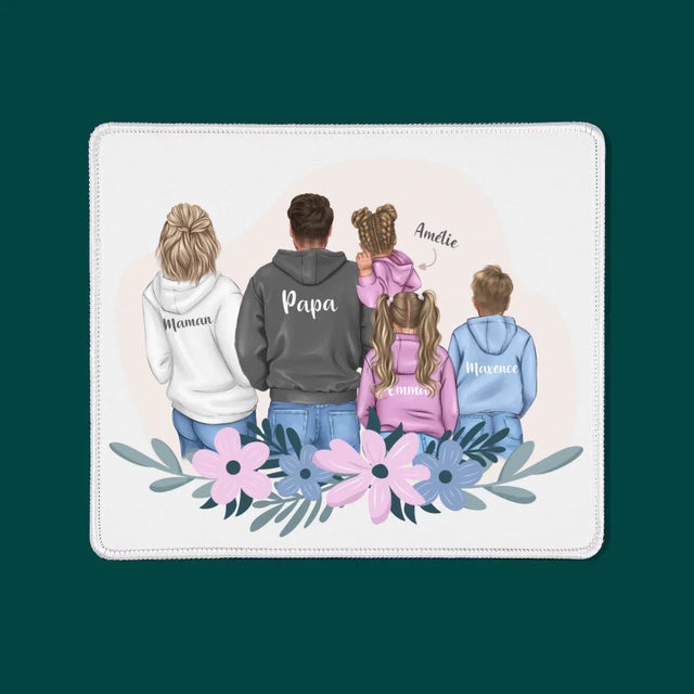 La Création Du Personnage: Famille Avec Enfants - Tapis De Souris