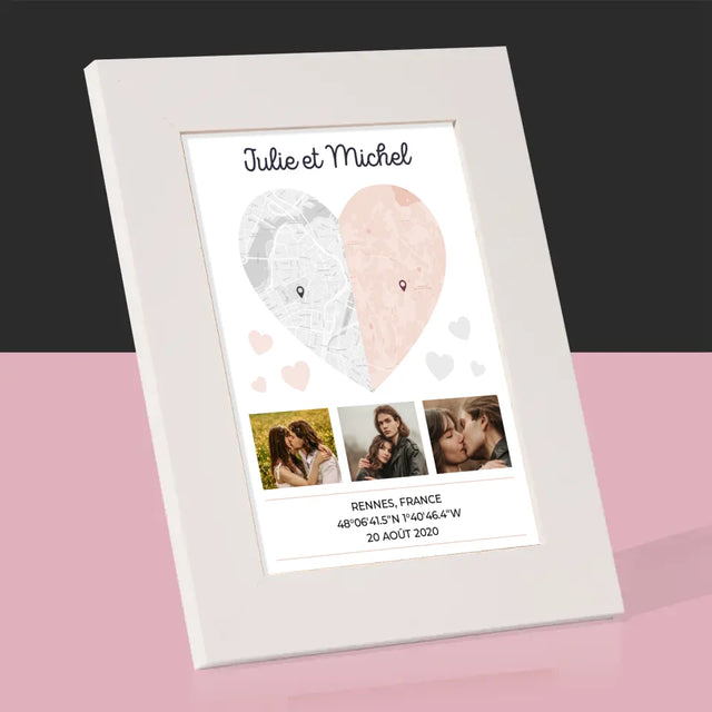 Le Plan De Ville: Deux Moitiés De Coeur
- Cadre Photo