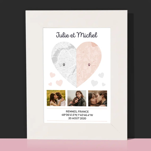 Le Plan De Ville: Deux Moitiés De Coeur
- Cadre Photo