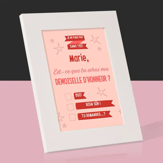 Le Prénom Et Un Texte: Je Ne Pars Pas Sans Toi - Cadre Photo