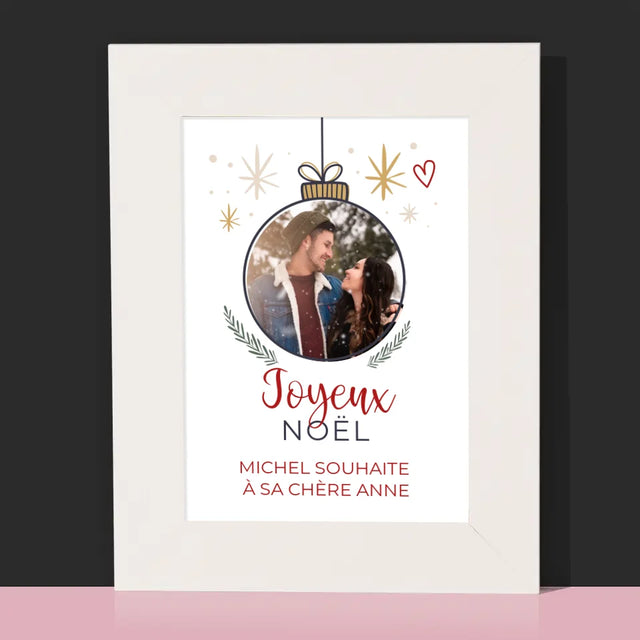 La Photo Et Un Texte: Joyeux Noël, Boule - Cadre Photo