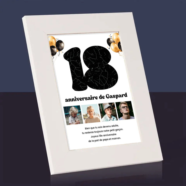 La Carte Des Étoiles: 18E Anniversaire, Étoiles, Avec Dédicace - Cadre Photo