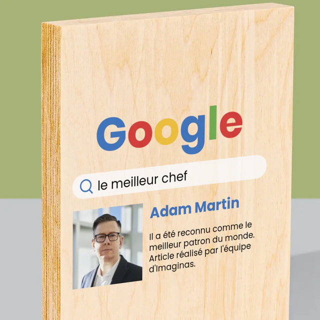 La Photo Et Un Texte: Meilleur Patron Résultat Google - Impression Sur Bois