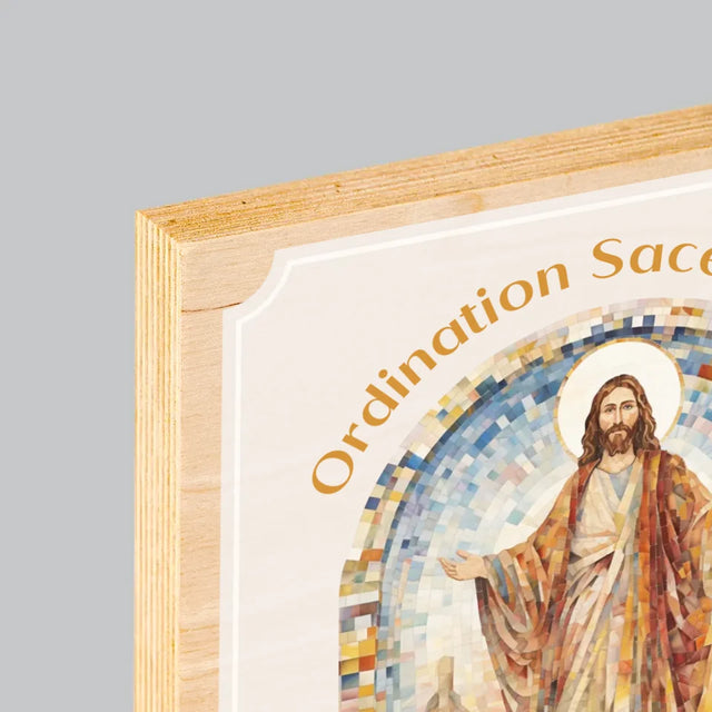 Le Prénom Et Un Texte: Ordination Sacerdotale - Impression Sur Bois