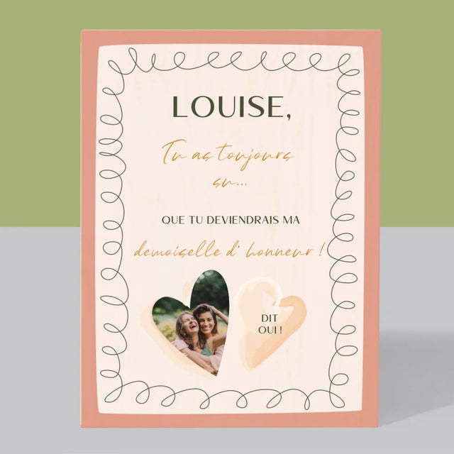 La Photo Et Un Texte: Tu As Toujours Su - Impression Sur Bois