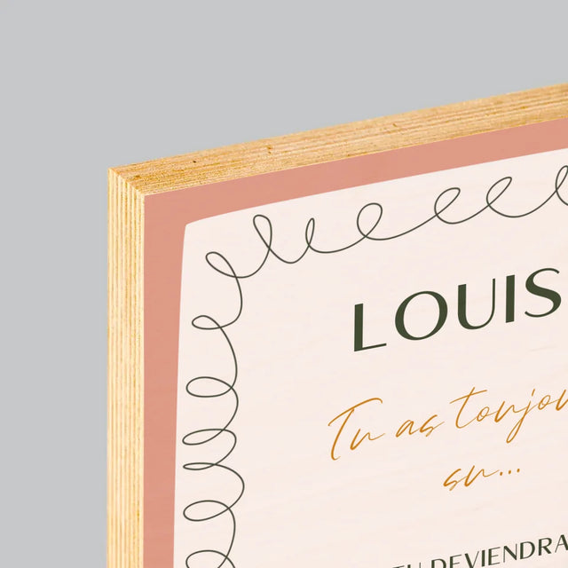 La Photo Et Un Texte: Tu As Toujours Su - Impression Sur Bois