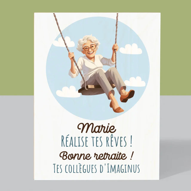 Le Prénom Et Un Texte: Réalise Tes Rêves - Impression Sur Bois