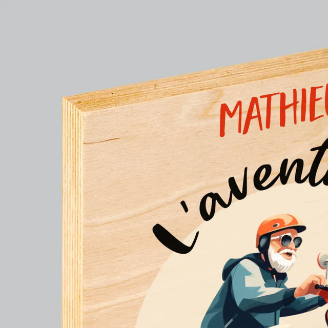 Le Prénom Et Un Texte: L'Aventure Ne Fait Que Commencer - Impression Sur Bois