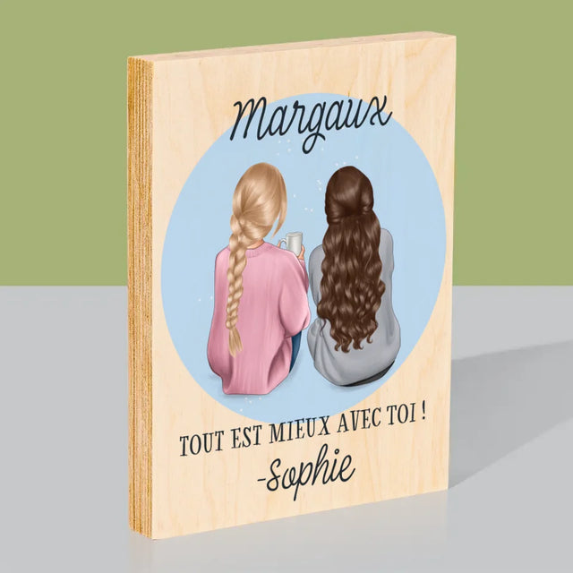 La Création Du Personnage: Les Amies - Impression Sur Bois