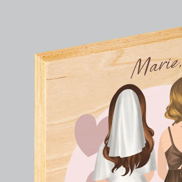 La Création Du Personnage: Demoiselle D'Honneur - Impression Sur Bois