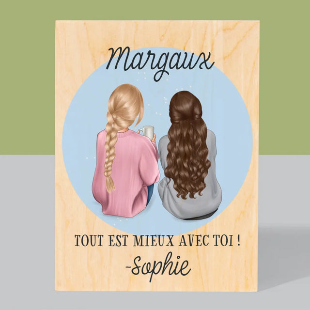 La Création Du Personnage: Les Amies - Impression Sur Bois