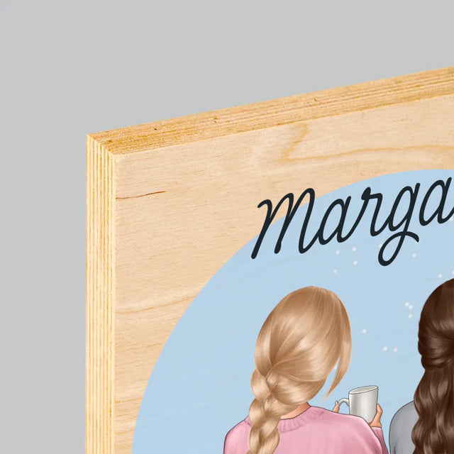 La Création Du Personnage: Les Amies - Impression Sur Bois