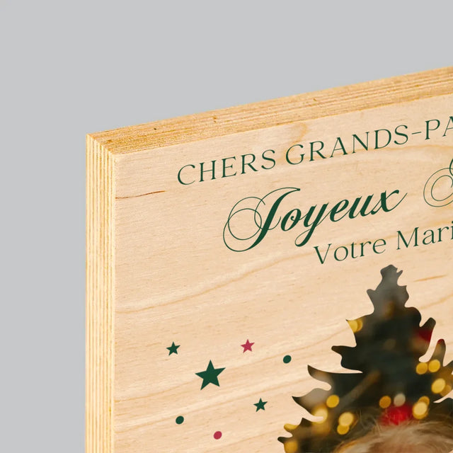 Forme Des Photos: Sapin, Noël - Impression Sur Bois