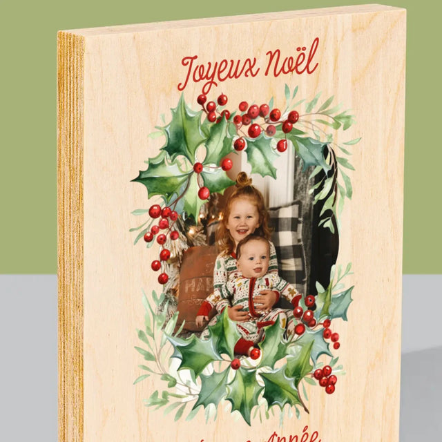 La Photo Et Un Texte: La Couronne De Noël - Impression Sur Bois