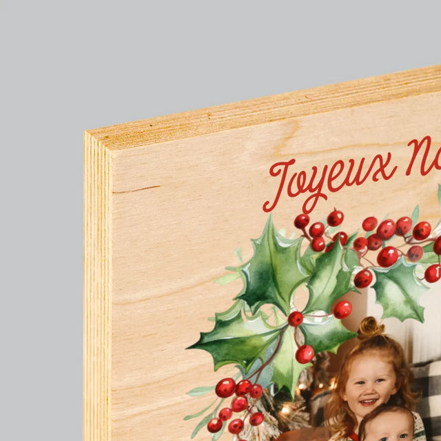 La Photo Et Un Texte: La Couronne De Noël - Impression Sur Bois