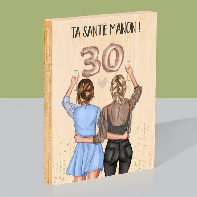 La Création Du Personnage: Ta Santé 30 - Impression Sur Bois