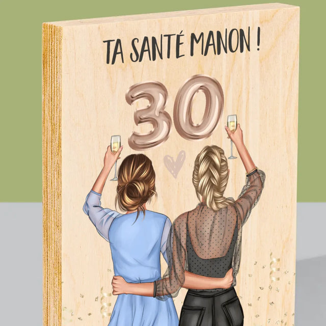 La Création Du Personnage: Ta Santé 30 - Impression Sur Bois
