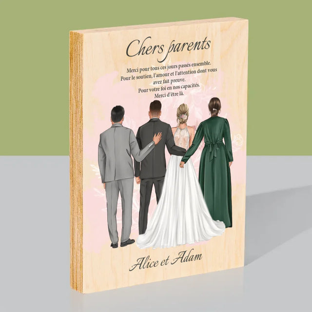 La Création Du Personnage: Chers Parents, Merci - Impression Sur Bois