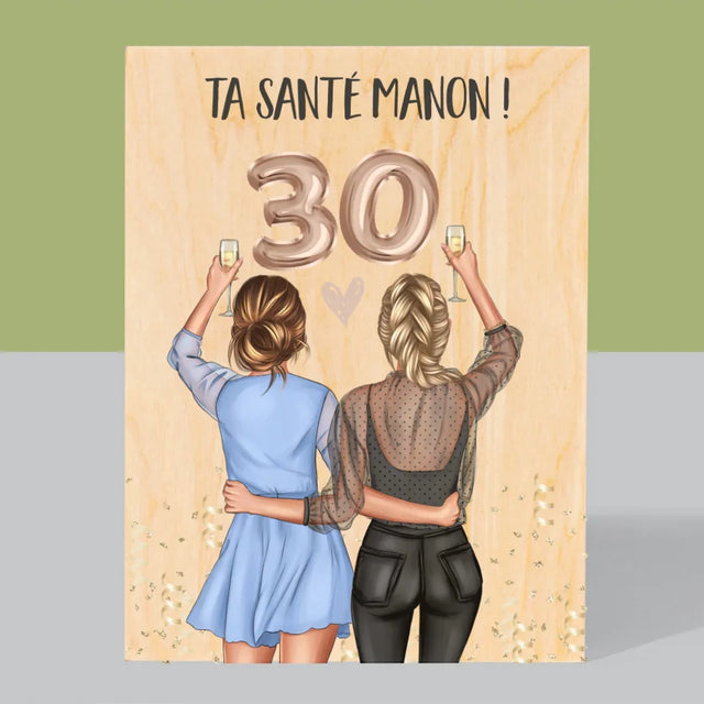 La Création Du Personnage: Ta Santé 30 - Impression Sur Bois