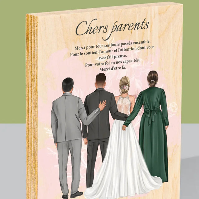 La Création Du Personnage: Chers Parents, Merci - Impression Sur Bois