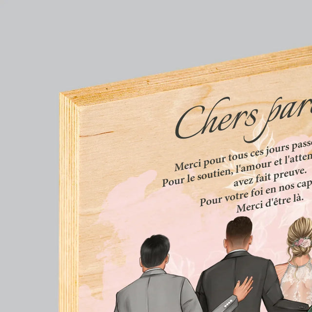 La Création Du Personnage: Chers Parents, Merci - Impression Sur Bois