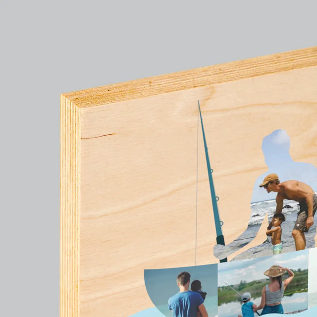 Forme Des Photos: Tel Père, Tel Fils - Impression Sur Bois