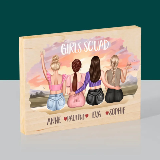 La Création Du Personnage: Girls Squad - Impression Sur Bois