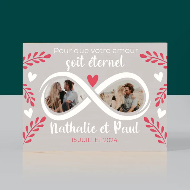 Le Collage Photo: Pour Que Votre Amour Soit Éternel - Impression Sur Bois