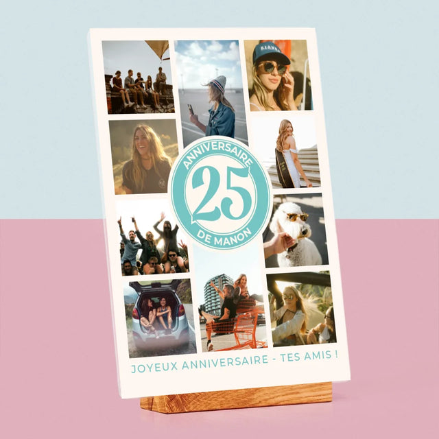 Le Collage Photo: 25 Anniversaire - Impression Sur Verre Acrylique