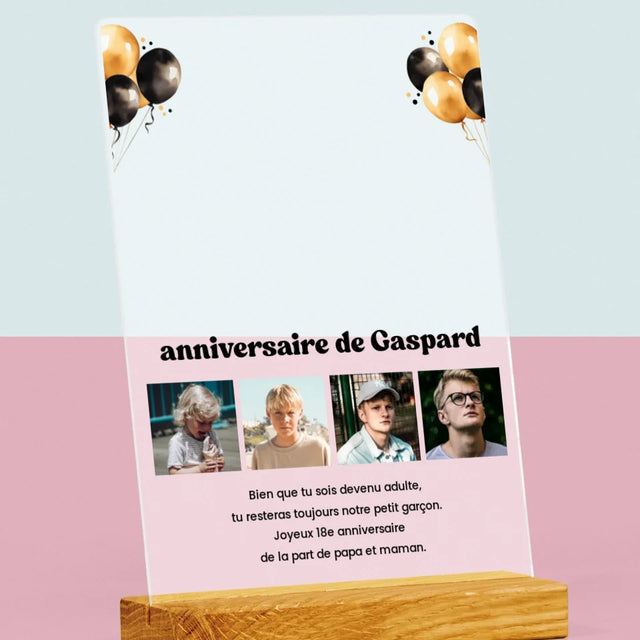 La Carte Des Étoiles: 18E Anniversaire, Étoiles, Avec Dédicace - Impression Sur Verre Acrylique