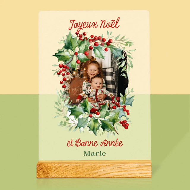 La Photo Et Un Texte: La Couronne De Noël - Impression Sur Verre Acrylique