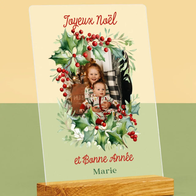 La Photo Et Un Texte: La Couronne De Noël - Impression Sur Verre Acrylique
