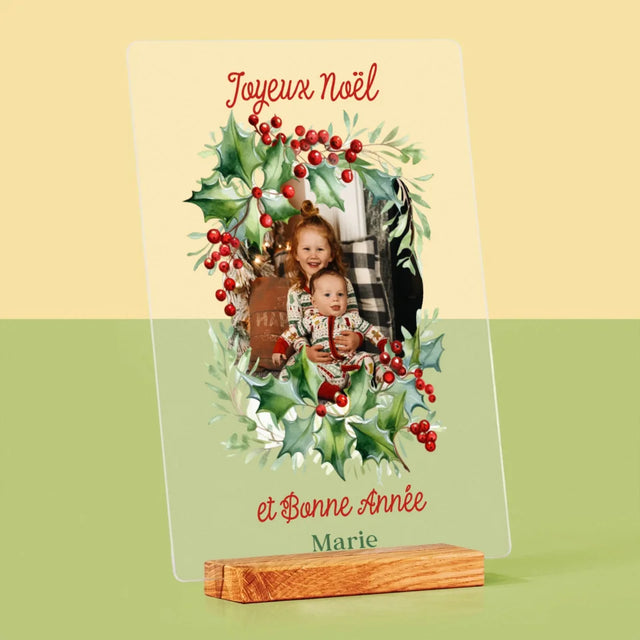 La Photo Et Un Texte: La Couronne De Noël - Impression Sur Verre Acrylique