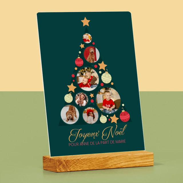 Le Collage Photo: Sapin, Boules - Impression Sur Verre Acrylique