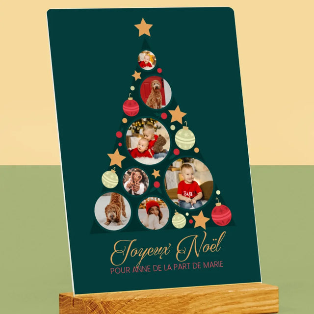 Le Collage Photo: Sapin, Boules - Impression Sur Verre Acrylique