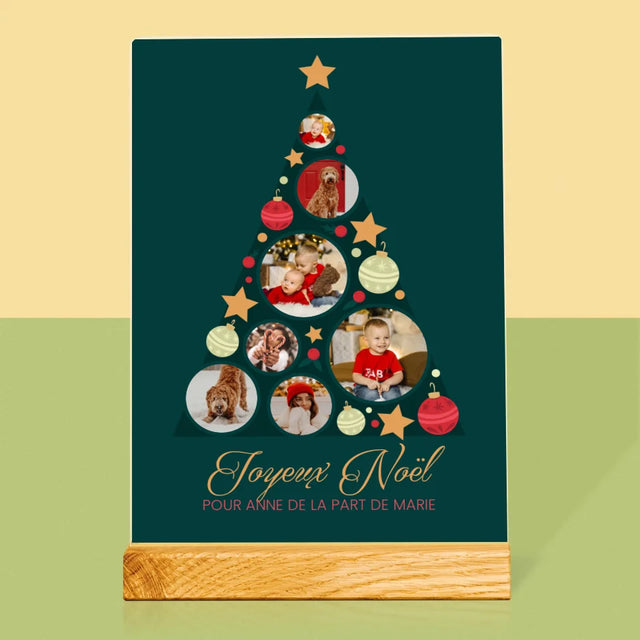 Le Collage Photo: Sapin, Boules - Impression Sur Verre Acrylique