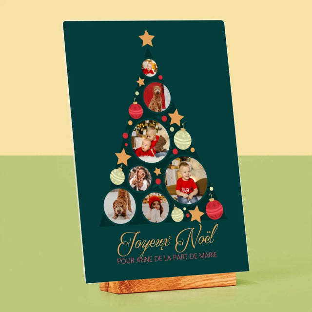 Le Collage Photo: Sapin, Boules - Impression Sur Verre Acrylique