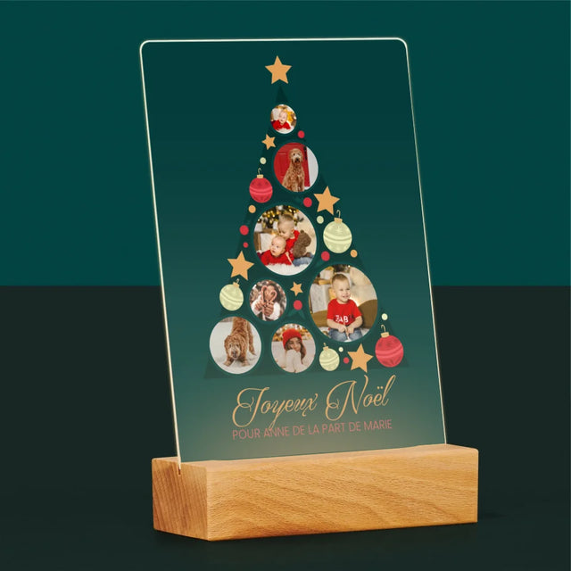 Le Collage Photo: Sapin, Boules - Impression Sur Verre Acrylique