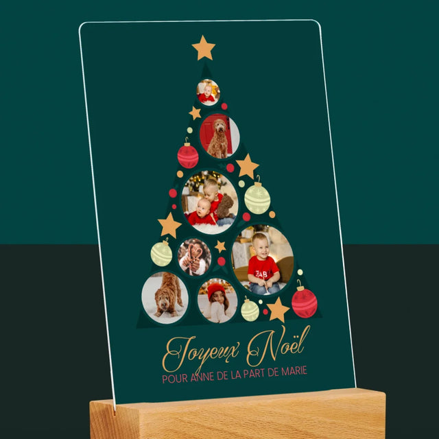 Le Collage Photo: Sapin, Boules - Impression Sur Verre Acrylique