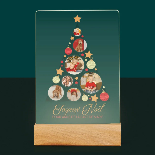 Le Collage Photo: Sapin, Boules - Impression Sur Verre Acrylique