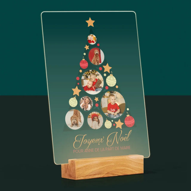 Le Collage Photo: Sapin, Boules - Impression Sur Verre Acrylique