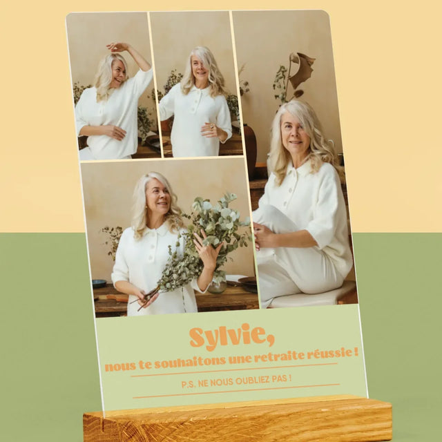 Le Collage Photo: Une Retraite Réussie - Impression Sur Verre Acrylique