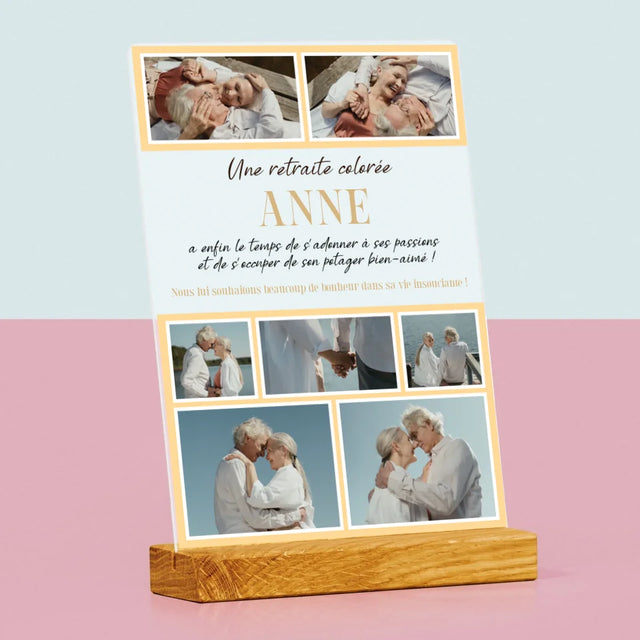 Le Collage Photo: Une Retraite Colorée - Impression Sur Verre Acrylique