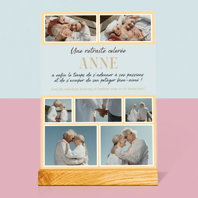 Le Collage Photo: Une Retraite Colorée - Impression Sur Verre Acrylique