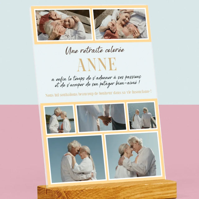 Le Collage Photo: Une Retraite Colorée - Impression Sur Verre Acrylique