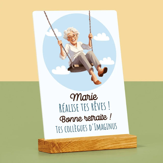 Le Prénom Et Un Texte: Réalise Tes Rêves - Impression Sur Verre Acrylique