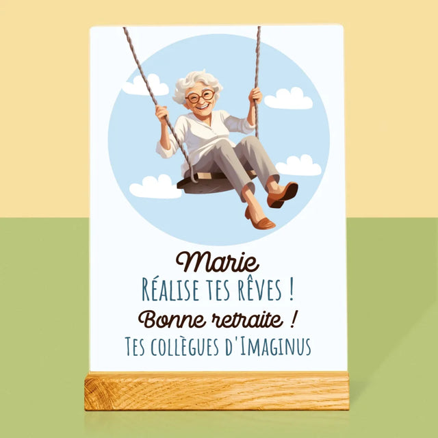 Le Prénom Et Un Texte: Réalise Tes Rêves - Impression Sur Verre Acrylique