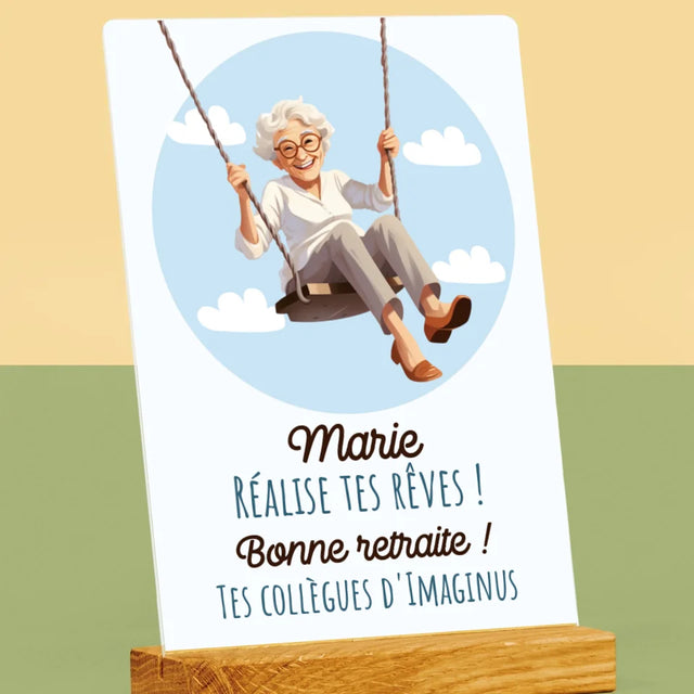 Le Prénom Et Un Texte: Réalise Tes Rêves - Impression Sur Verre Acrylique