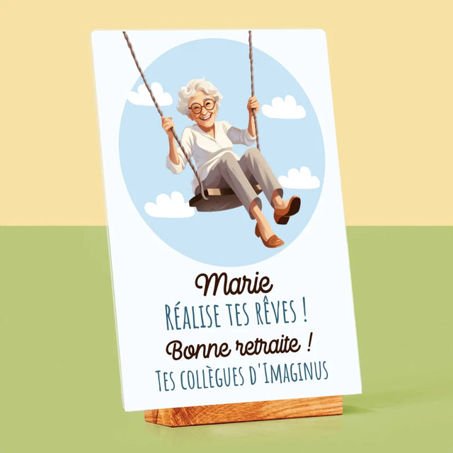 Le Prénom Et Un Texte: Réalise Tes Rêves - Impression Sur Verre Acrylique