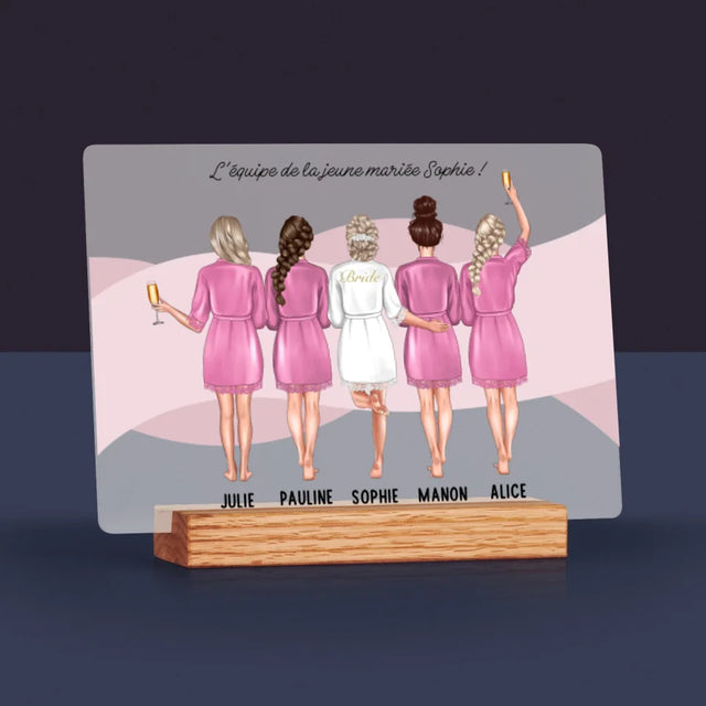 La Création Du Personnage: L'Équipe De La Jeune Mariée - Impression Sur Verre Acrylique